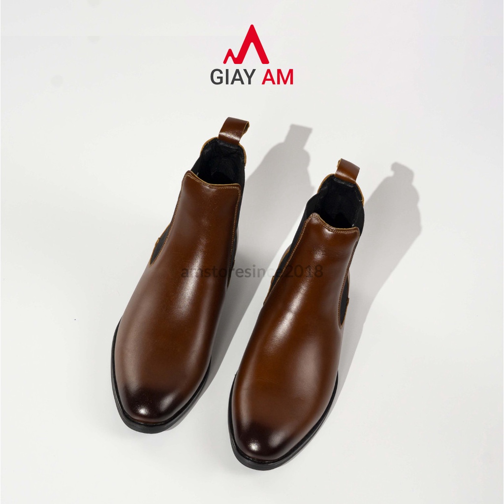 Giày Chelsea boot 2022 ver 3.0 Plus da bò thật 100% cao cấp tăng chiều cao