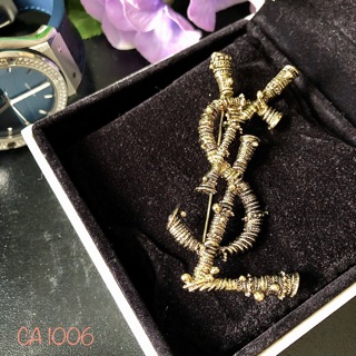 [Ảnh thật] Cài áo logo YSL trơn