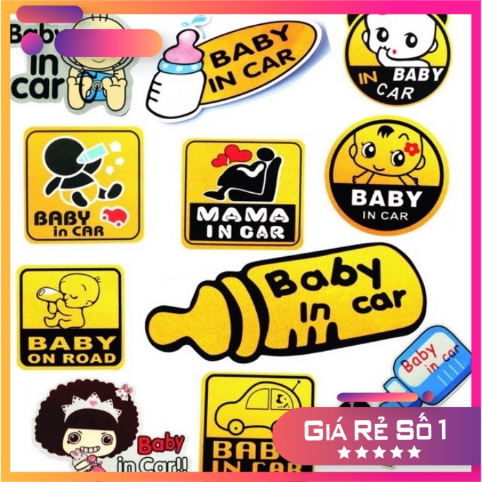 Decal xe hơi BABY IN CAR