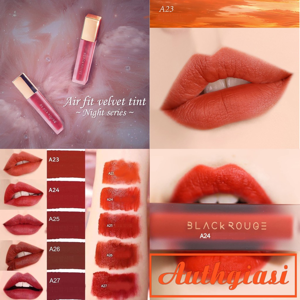 Ver 5 Night Series _ Son Kem Lì Black Rouge Air Fit Velvet Tint A23-A27 [Mới 2019] Siêu Hot | BigBuy360 - bigbuy360.vn