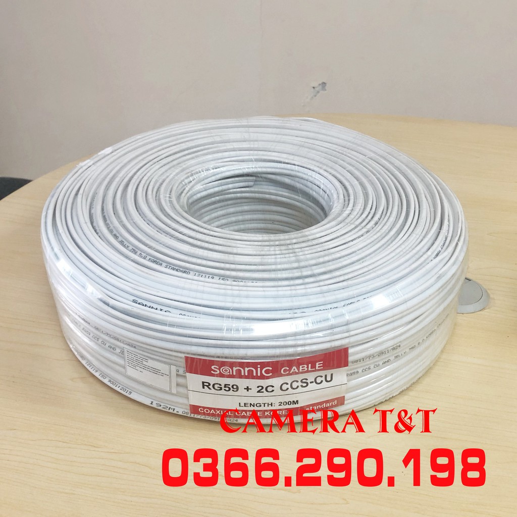 [TẶNG PHỤ KIỆN] DÂY CÁP ĐỒNG TRỤC LIỀN NGUỒN HD ONE RG59-CCS-JELLY DÙNG CHO CAMERA | BigBuy360 - bigbuy360.vn