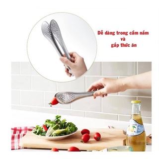 Kẹp gắp thức ăn lock&lock ckt302 chất liệu inox