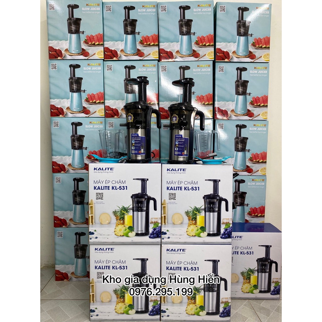 (Mã CHUT002 giảm 8%) Máy ép hoa quả chậm Kalite KL 531 công suất 200W, ép kiệt bã - Hàng chính hãng bảo hành 12 tháng