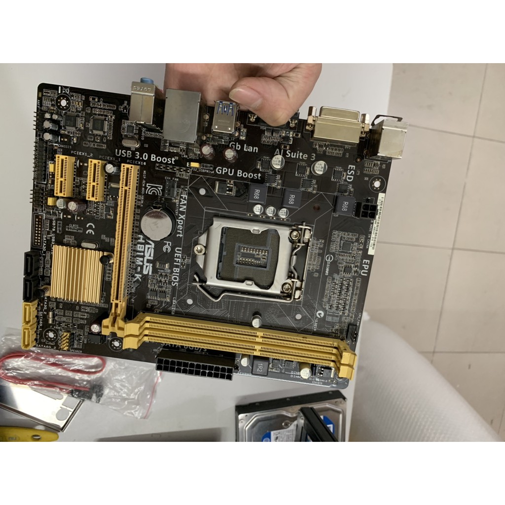 Bo mạch chủ , Main asus h81 M-K, Main máy tính H61, H81 , H110 .nguyên Zin, hàng like new, Bảo hành 1 tháng.