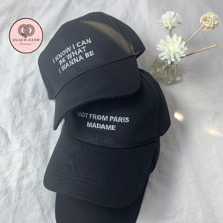 Mũ Lưỡi Trai Unisex Thêu Chữ Phong Cách Cá Tính - Phụ Kiện QO - MU103