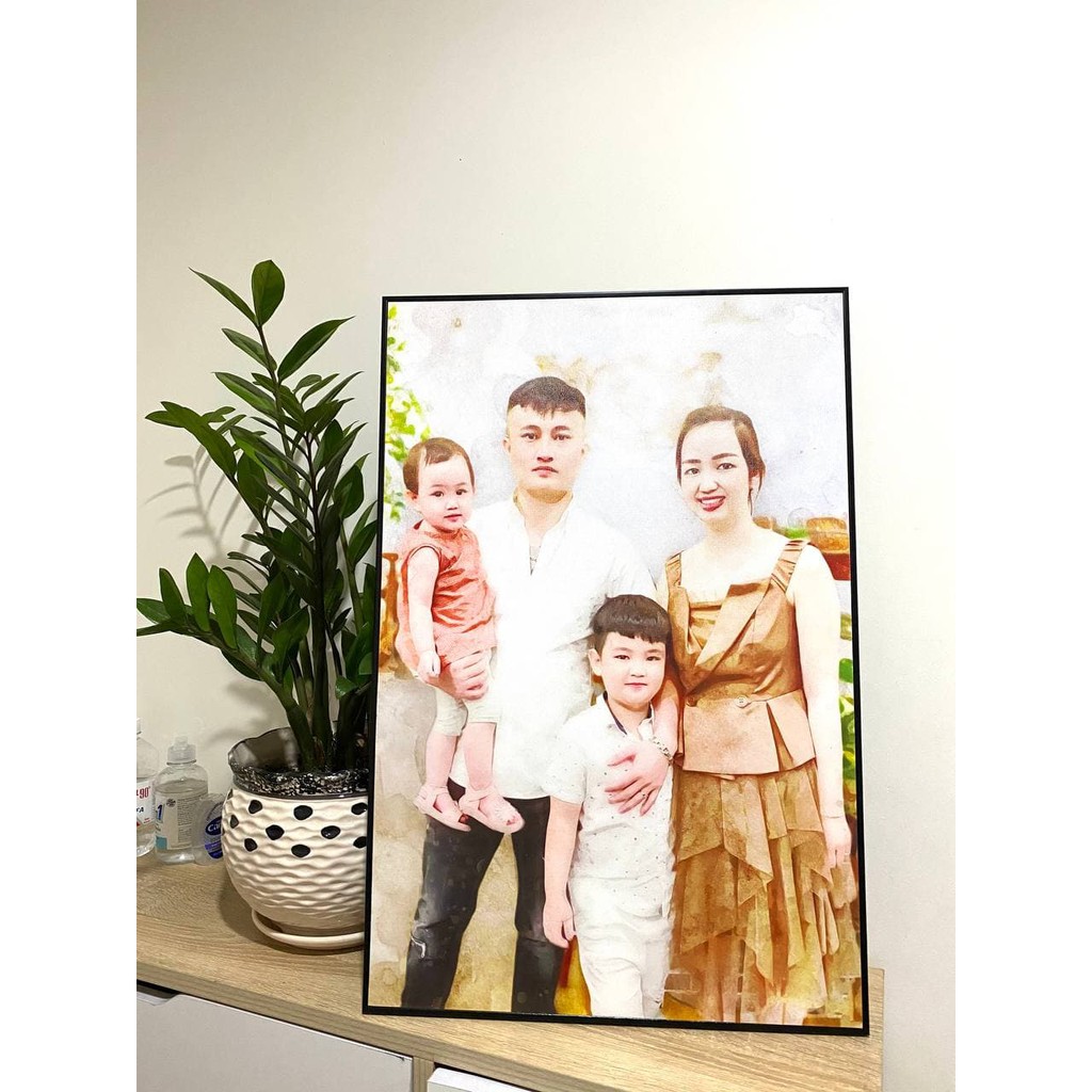Tranh chân dung màu nước vẽ theo yêu cầu kích thước 40x60, 60x80- trước khi giao cho khách | BigBuy360 - bigbuy360.vn