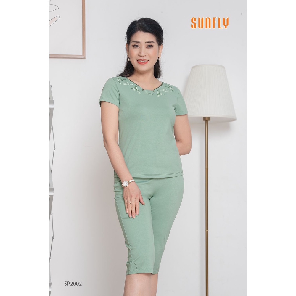 SP2002 - ĐỒ BỘ MẶC NHÀ COTTON ÁO CỘC QUẦN NGỐ