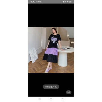 Order mẫu đầm bigsize phối hoạ tiết các màu