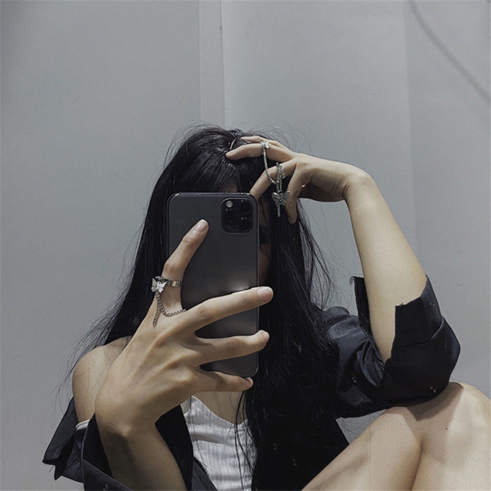 Epoch Nhẫn Đeo Ngón Tay Hình Bướm Nhiều Lớp Sáng Tạo Cá Tính Dành Cho Nam Và Nữ