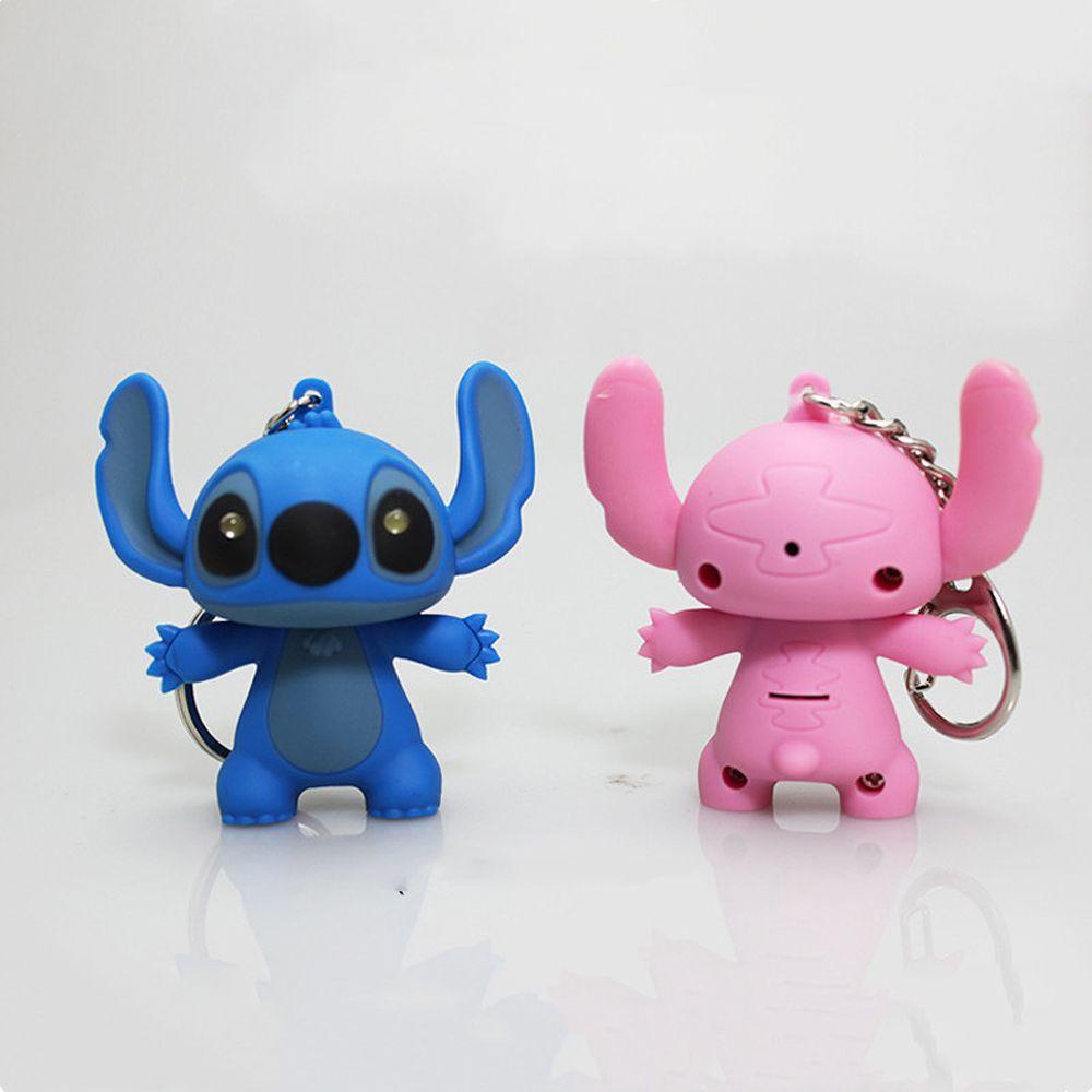 LANFY Móc Khóa Hình Stitch Hoạt Hình Lấp Lánh Dành Cho Cặp Đôi