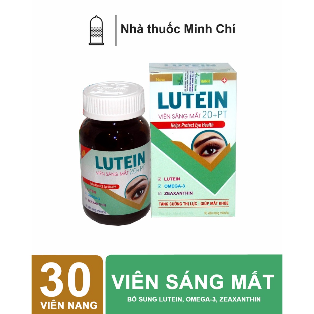 Viên sáng mắt lutein 20 + PT  Lutein 20%  ( lọ 30v )