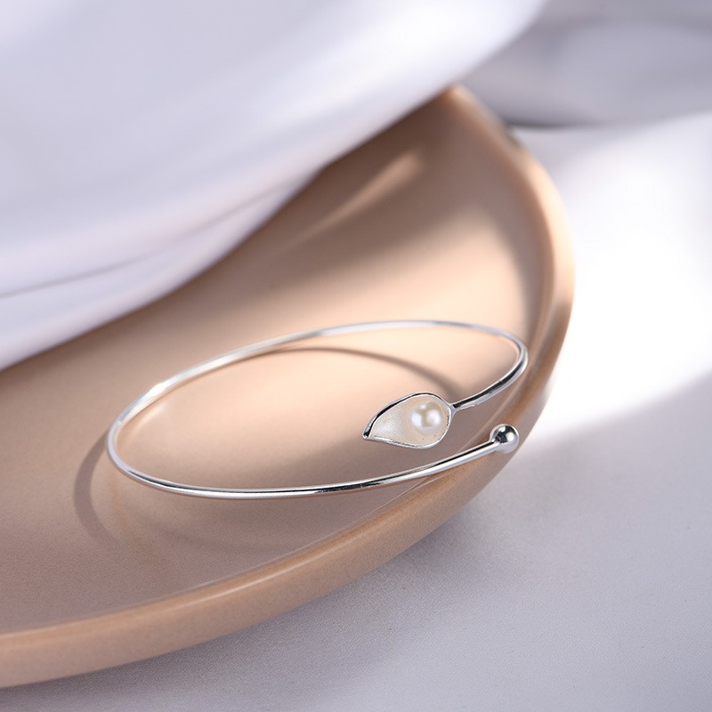 Vòng Tay Bạc S925 Calla Lily Dạng Kiềng Xinh Xắn | Điều Chỉnh Được