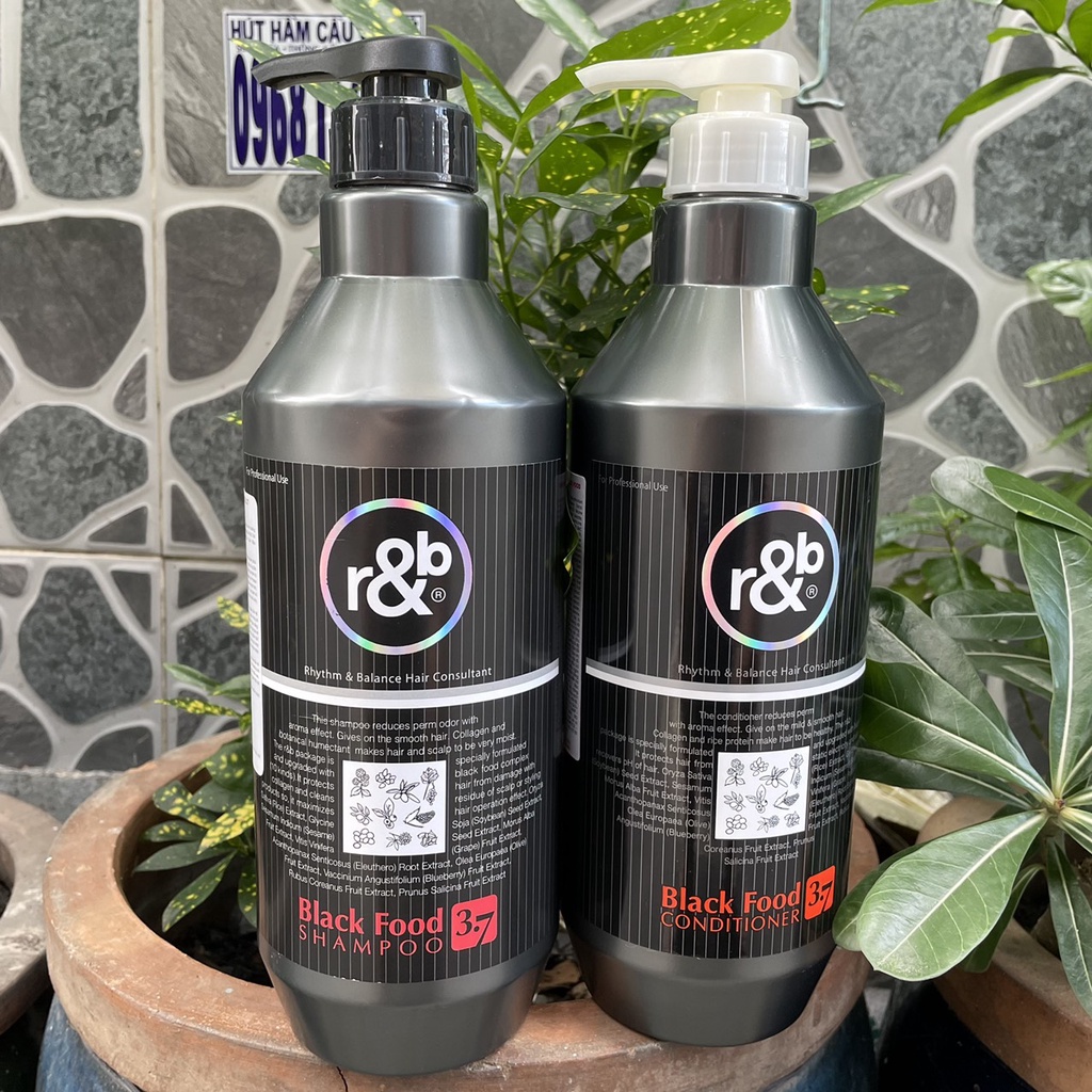 Gội xả Dưỡng tóc và chống rụng R&B Black Food 1500mlx2