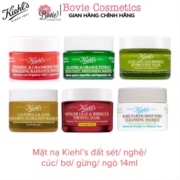 Mặt nạ Kiehl’s đất sét/ nghệ/ cúc/ bơ/ gừng/ ngò | Mask Kiehls