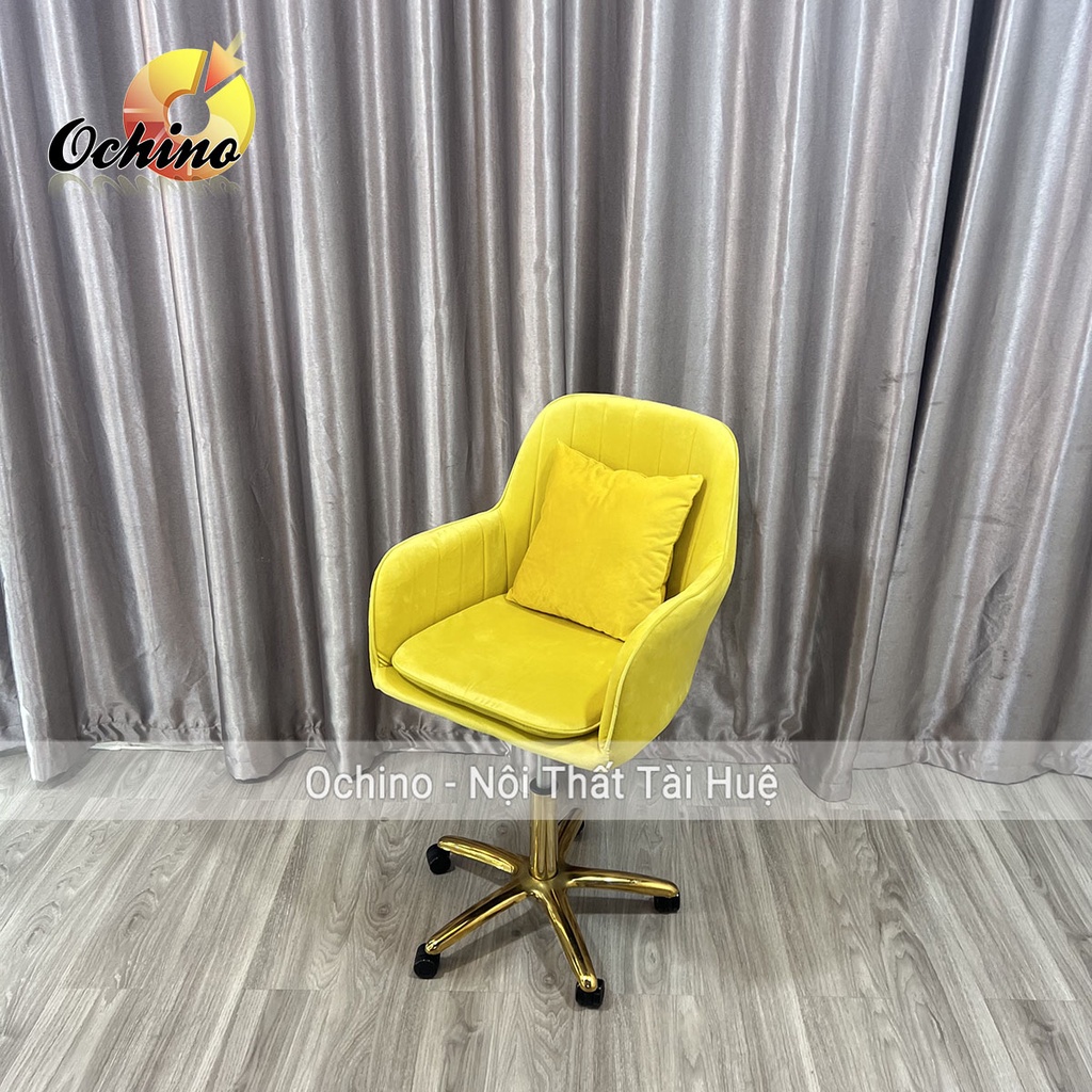 Ghế Xoay Văn Phòng, Ghế Trang Điểm Cá Nhân Mẫu Vân Sò Chân Vàng Sao Cao Cấp ( Có Sẵn)