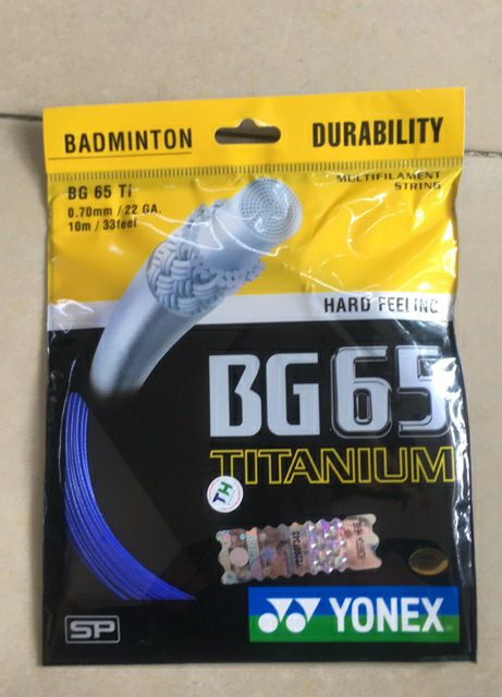 Dây căng vợt Yonex BG 65 ti Chính hãng 3 tem, hỗ trợ đan dây lên vợt