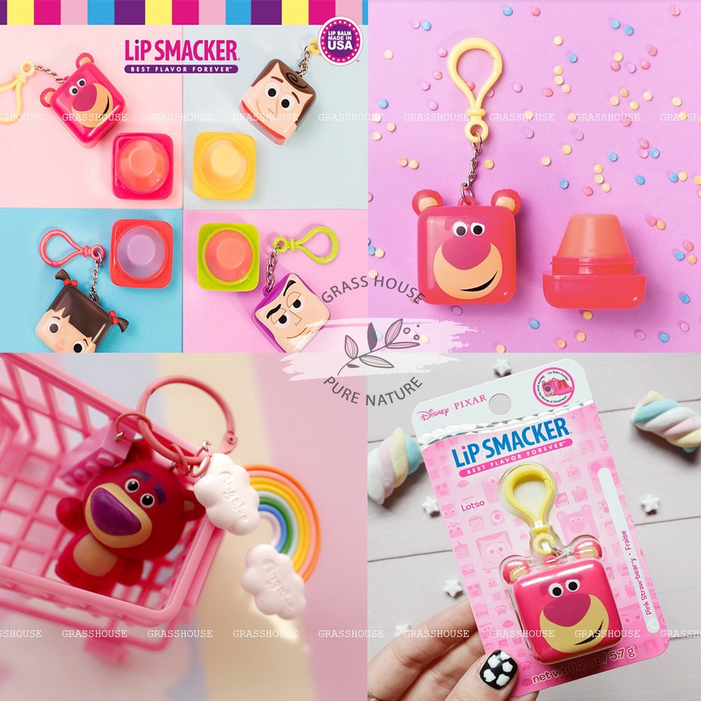 SON DƯỠNG LIP SMACKER GẤU DÂU PIXAR CUBE LOTSO