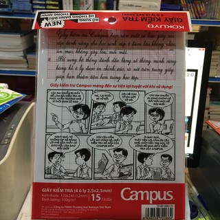Giấy kiểm tra ô ly Campus đôi BF100G
