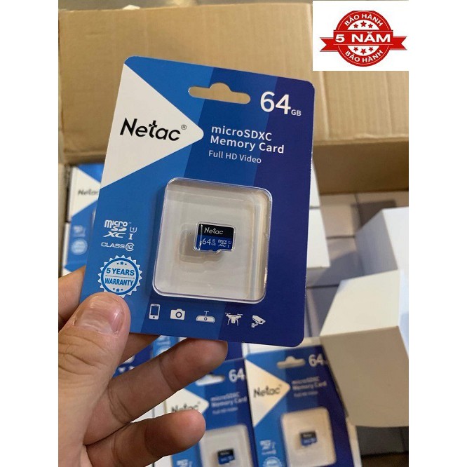 Thẻ nhớ Netac 64GB Chính hãng - Bảo hành 5 năm