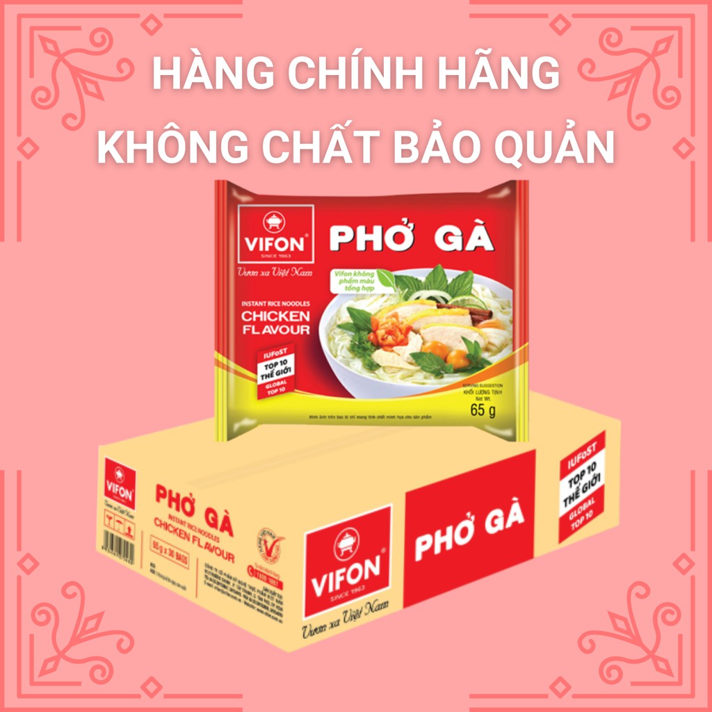 Combo 2 Thùng 30 Gói Phở Gà VIFON 65g/Gói