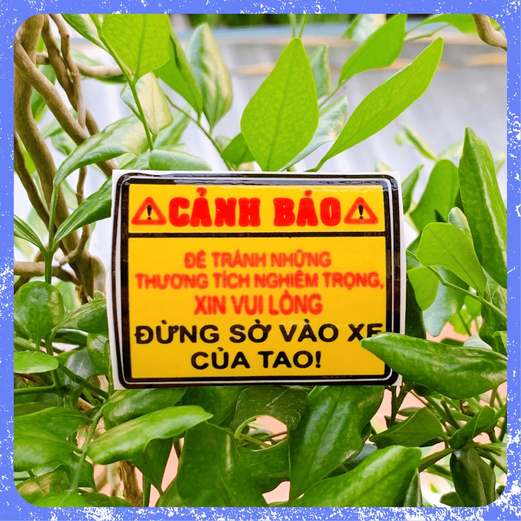 Decal cảnh báo tem xe máy sticker hoạt hình,decal xe máy cao cấp không phai màu,nhãn dán mini FREESHIP