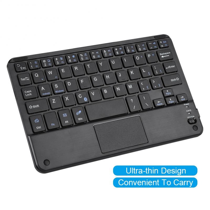 Bamaxis 7 Inch Wireless Ultra Slim Touchpad Scissors Feet Design Bluetooth Keyboard