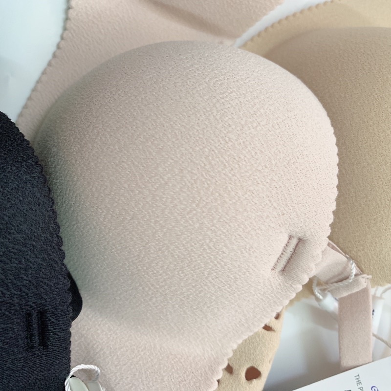 Áo lót nữ su đúc quả ngang tròn vân ngôi sao  bản áo cắt 3d thoáng, không gọng, đệm bàn tay nâng đẩy ngực đẹp 8915