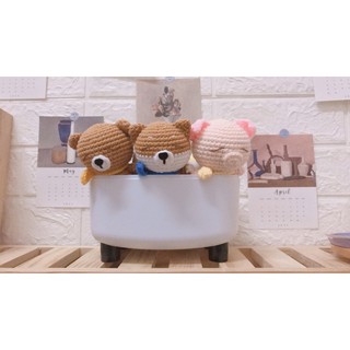 Móc khoá thú lười bằng len handmade