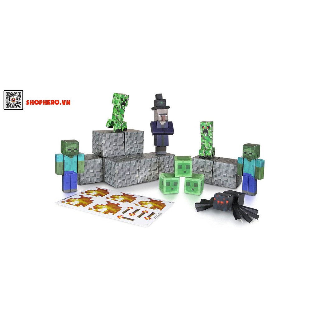 Mô Hình Giấy Minecraft 3D Bầy Quái Vật