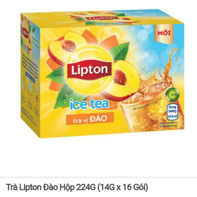 Trà Lipton ice tea xoài/đào hộp 224g (14g*16 gói)