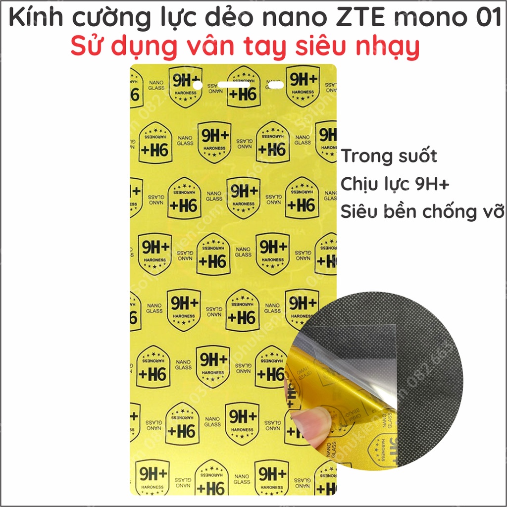 Dán cường lực ZTE Mono 01 dẻo nano bảo vệ màn hình