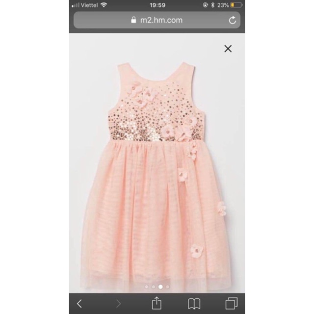 Váy HM đính kim sa size2-8T