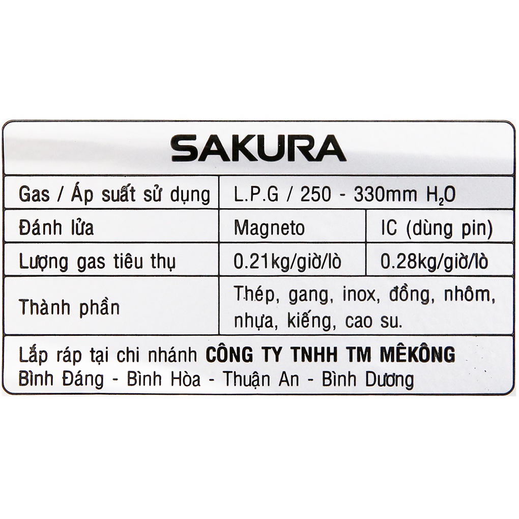 Bếp ga đôi Sakura SA-695SG