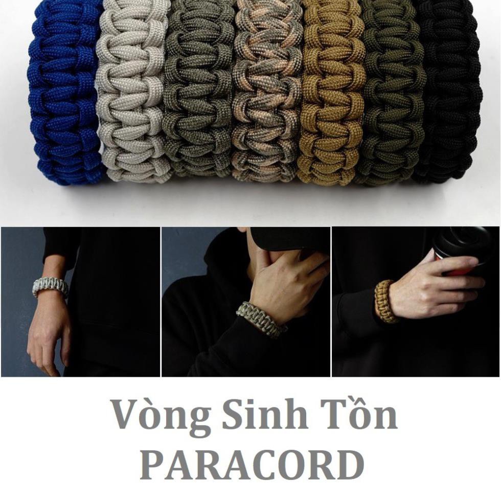 Vòng Tay Sinh Tồn - PARACORD - Bện Dây Dù Khóa Kim Loại Chất Lượng Cao - Unisex