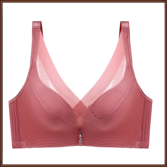 Áo Ngực Lưới Không Đường May Phối Ren Mềm Mại Thoáng Khí Có Thể Điều Chỉnh Dành Cho Nữ