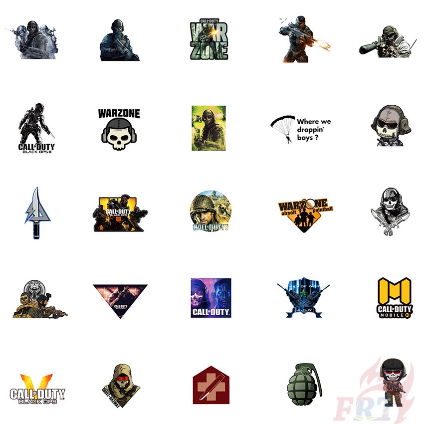 Bộ 100 miếng sticker hình game call of duty thời trang chống nước DIY