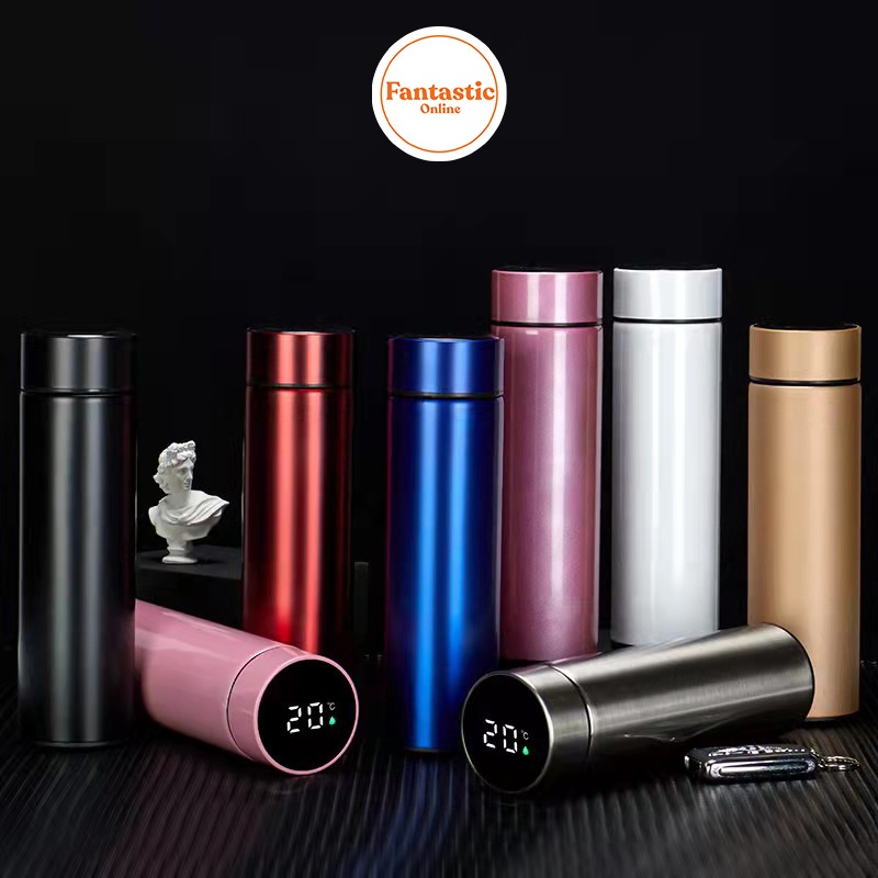 Bình Giữ Nhiệt Inox FANTASTIC - Bình Giữ Nhiệt Thông Minh Có Báo Nhiệt Độ - Dung Tích 500ml
