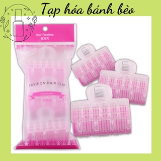 🎀🎀Bộ 3 Lô Cuốn Tóc Xoăn Màu Hồng Có Kẹp Cố Định