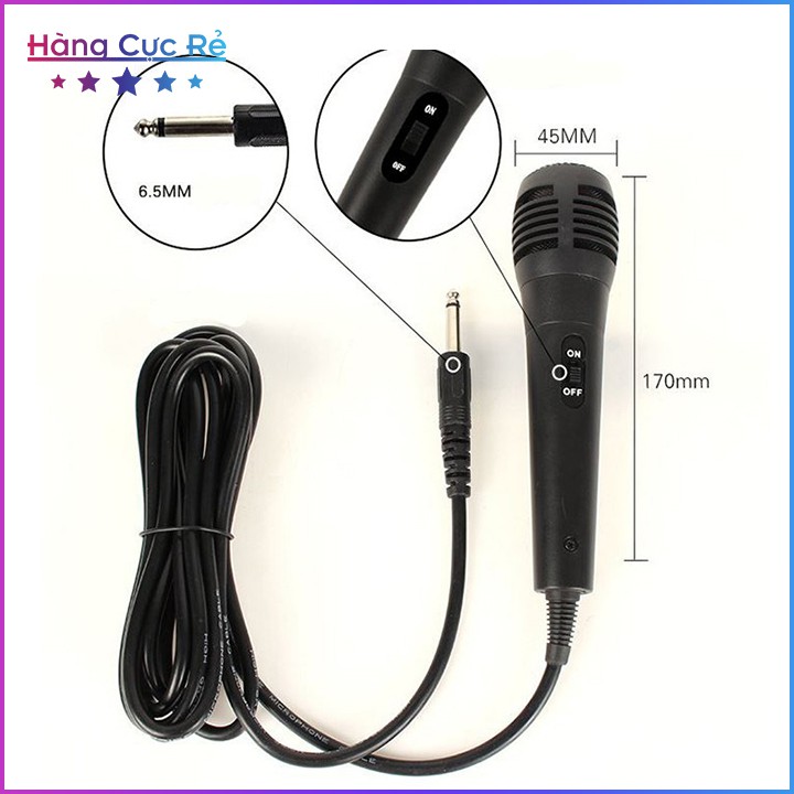 Bộ 2 MICRO karaoke thu âm siêu hay 🔵Freeship🔵 Micro chống hú giá rẻ có dây 2m - Shop Hàng Cực Rẻ