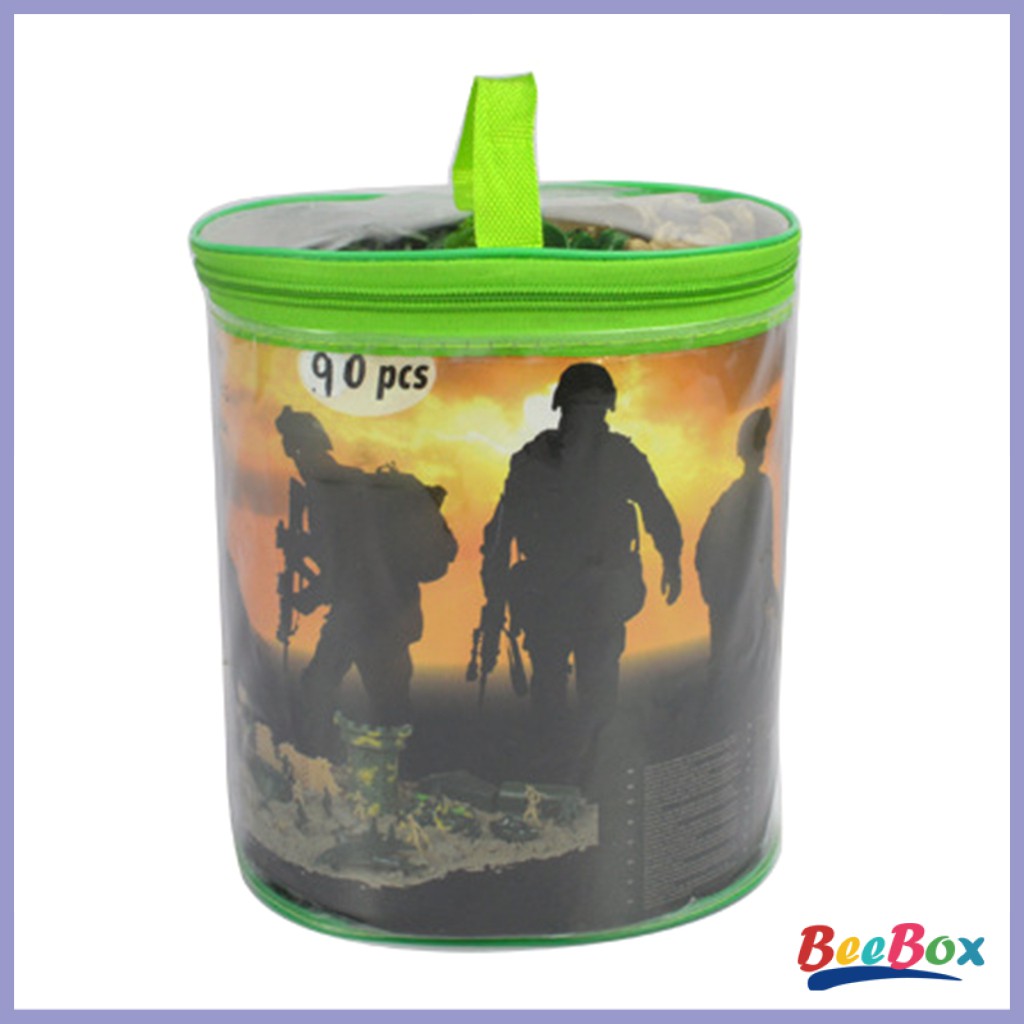 Set 90 Mô Hình Đồ Chơi Quân Đội BeeBox 5cm Bằng Nhựa