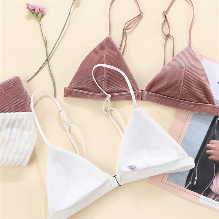 Áo Ngực Tam Giác Mềm Mại Không Gọng Khóa Trước Thoải Mái Cho Nữ