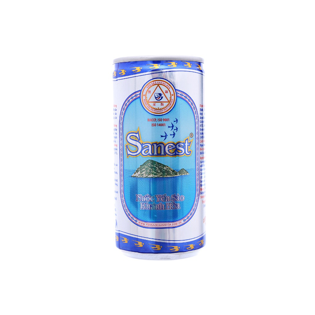 Combo 10 lon Nước Yến Sào Sanest Không Đường Lon 190ml