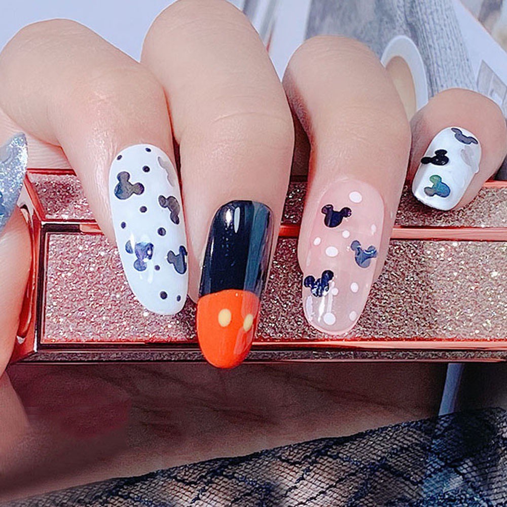 [Hàng mới về] Phụ kiện kim tuyến hình mickey nhiều màu sắc trang trí móng tay nghệ thuật