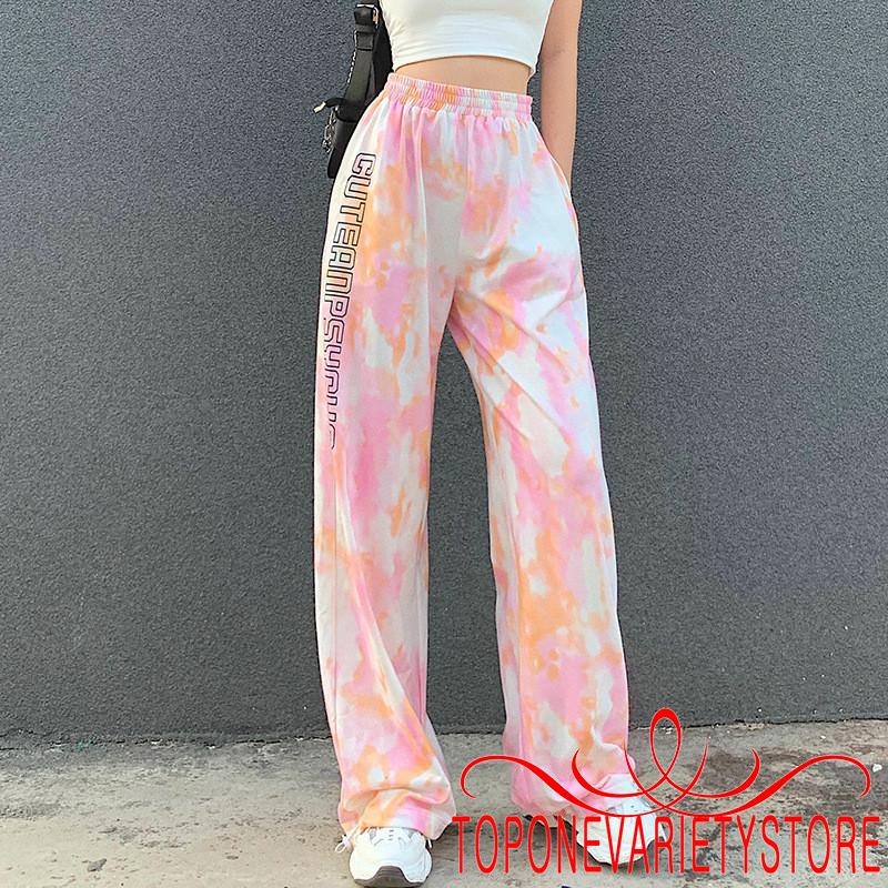 Quần Jogger Lưng Cao Phối Màu Cá Tính Cho Nữ