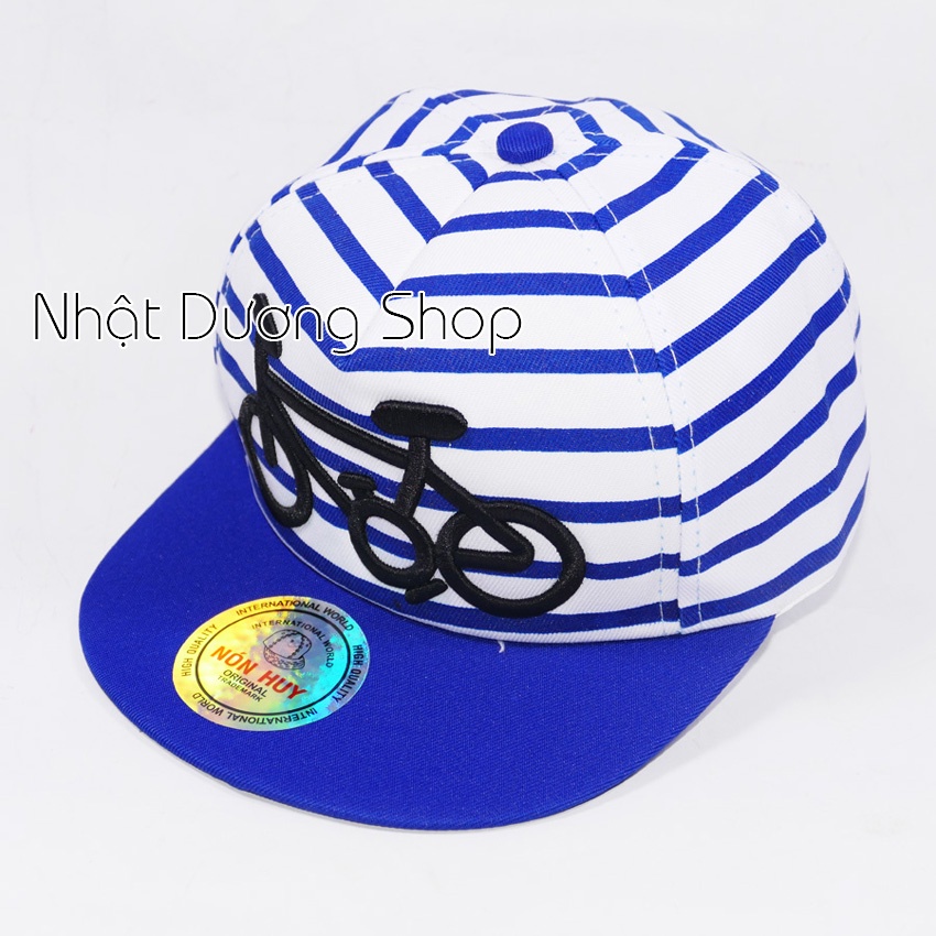 [ Hình thật ]Nón hiphop nhí cho trẻ em Xe đạp - chất liểu vải Sam Sung &amp; Cotton cao cấp tạo cảm giác êm ái cho bé