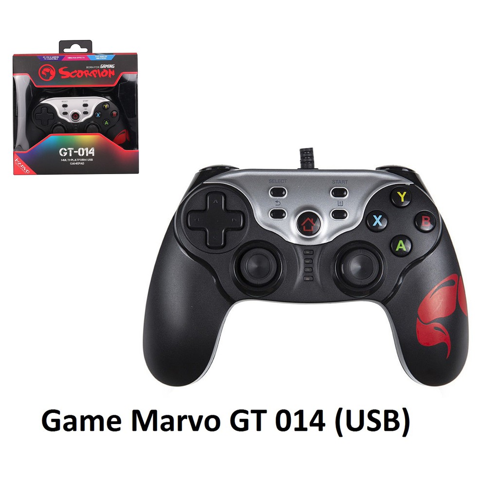 TAY CẦM, TAY BẤM GAME GAMEPAD MARVO GT 014 CỔNG USB CÓ RUNG