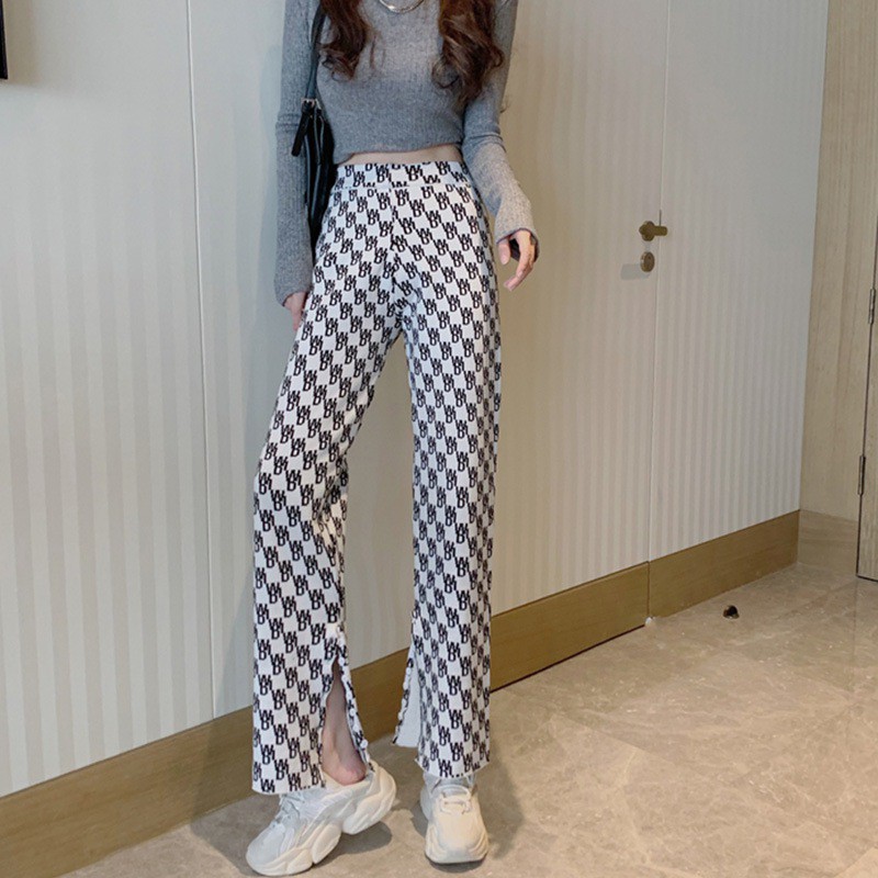 Quần Dài Nữ Lưng Cao Ống Rộng Thời Trang Hàn