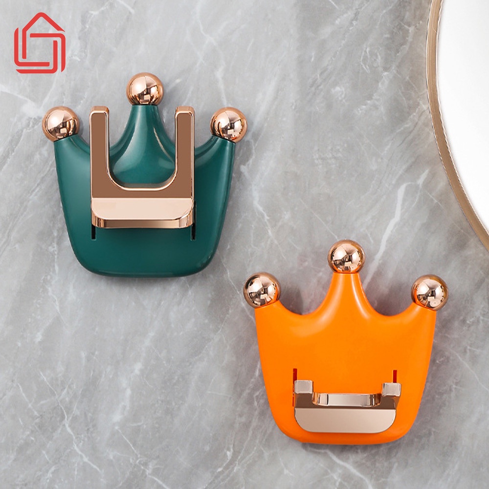 Giá treo máy sấy tóc hình vương miện, kệ đỡ máy sấy tóc nhà tắm - nhamoi