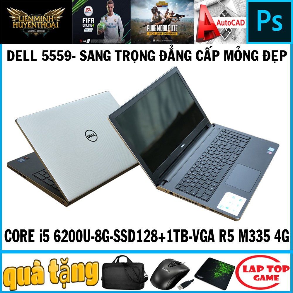 Dell 5559 mỏng đẹp vga rời 4g, core i5 6200U, i7- 6500U laptop cũ chơi game cơ bản đồ họa | BigBuy360 - bigbuy360.vn