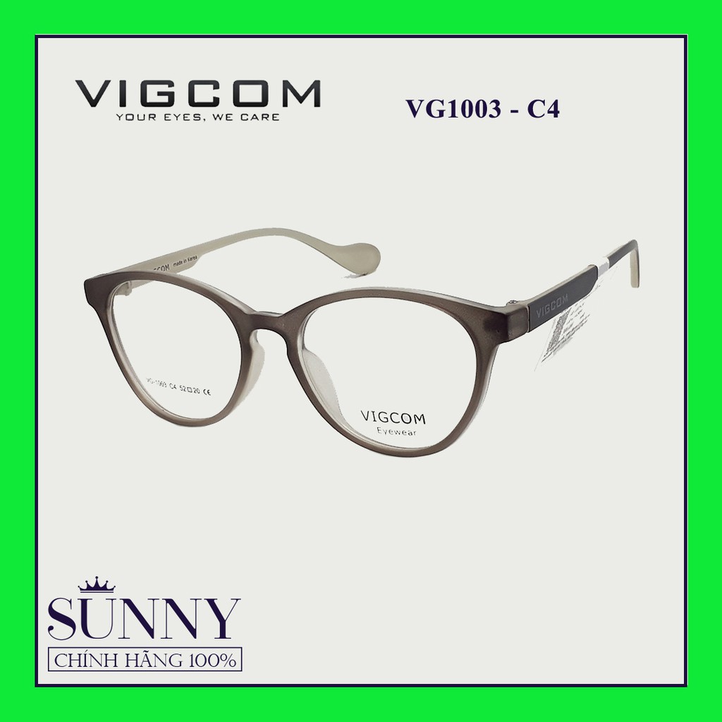 Gọng kính thời trang Vigcom VG1003 nhiều màu chính hãng, thiết kế dễ đeo bảo vệ mắt